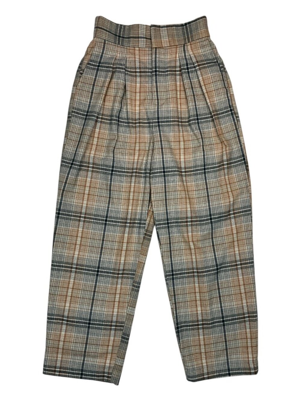 Urban Outfitters Plaid Pleated Front Trouser Pants S High Rise Academia - Picture 6 of 16